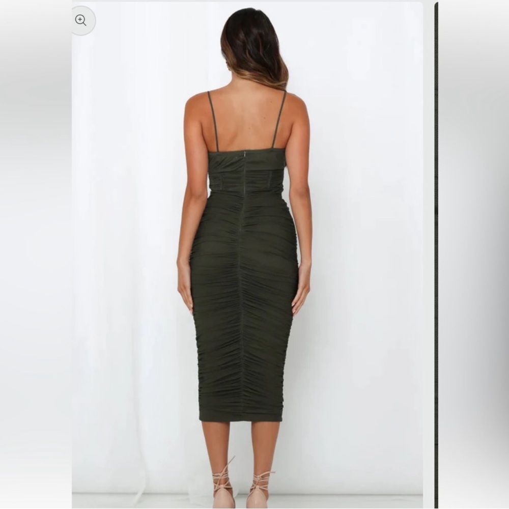 Hello Molly | Ruched Asymmetrical Gown - Picture 4 of 6